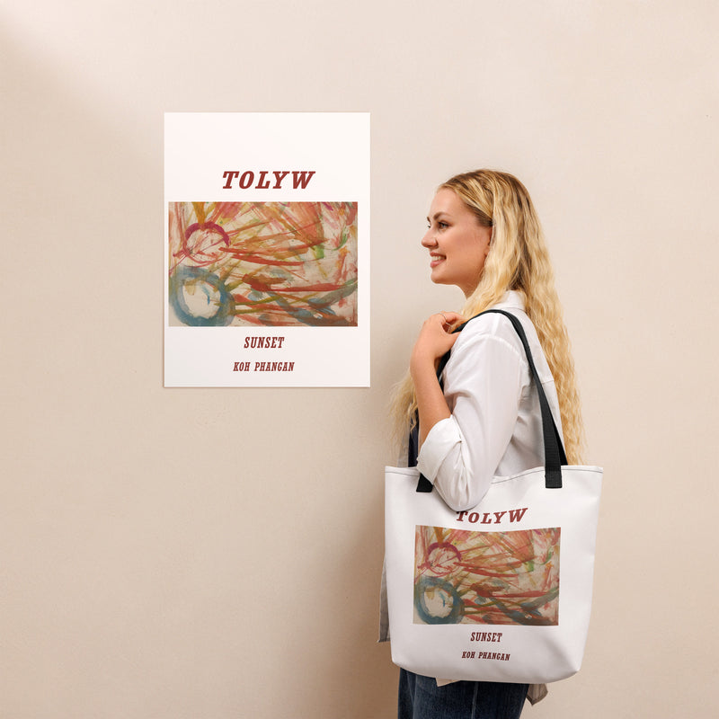 TOLYW SUNSET Tote Bag – 100% Organic Cotton, Sustainable
